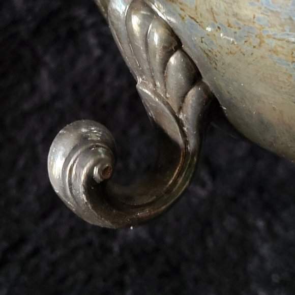 Vtg Poole Old English Silverplate Centerpiece Shell Bowl /Serving Bowl w/Gadroon - Picture 6 of 8